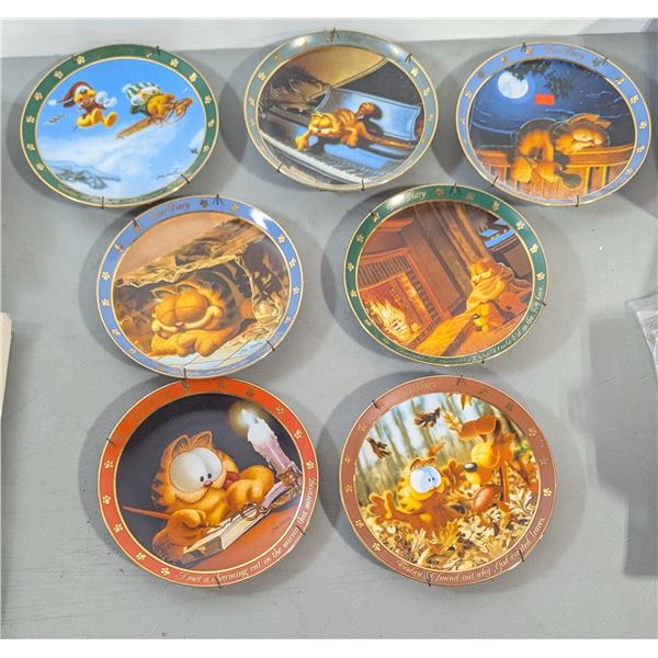 VTG 1990 Danbury Mint Garfield Dear Diary Collector Plates Lot of 7 - Jim Davis
