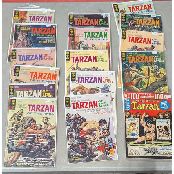 VTG Gold Key Tarzan #191-206 Near Complete Run - 15 Comics, Missing #205, w/ DC 100 Page