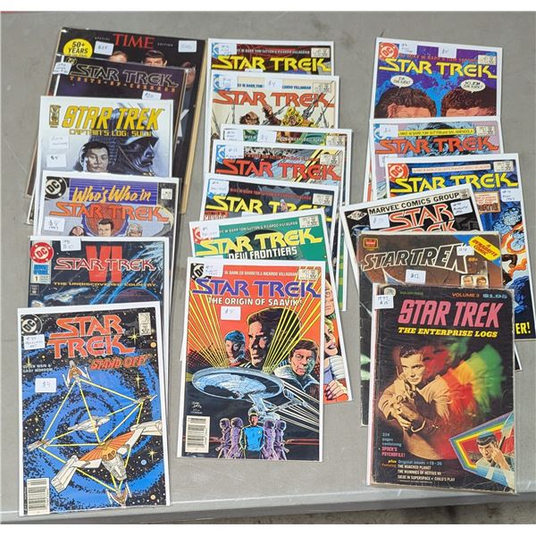 Star Trek Comics & Magazine Lot - DC #7 Origin of Saavik, Enterprise Logs Vol. 3 & More