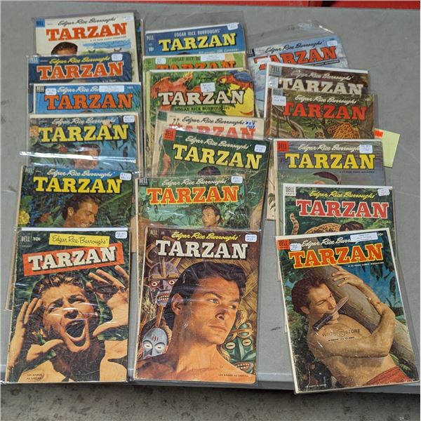 VTG 1950s Dell Tarzan Comic Lot - Lex Barker Photo Covers, Mo Gollub Art & More