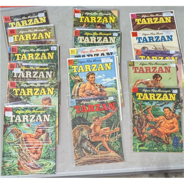 VTG 1950s Dell Tarzan Comic Lot - #61, #69, #77 & More - Edgar Rice Burroughs