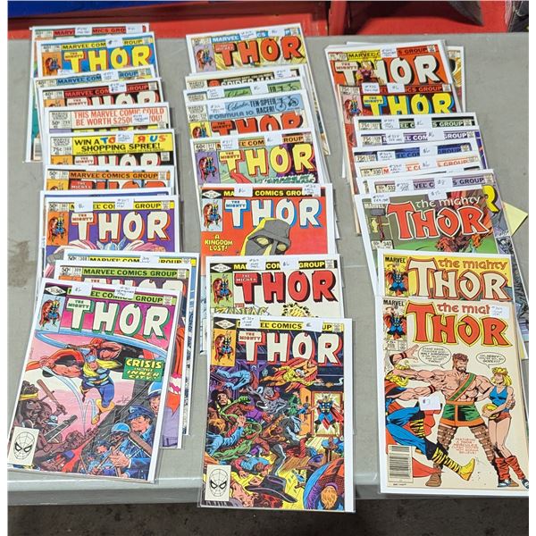 VTG Marvel The Mighty Thor Comic Lot - #300 Origin of Thor, #340 & More