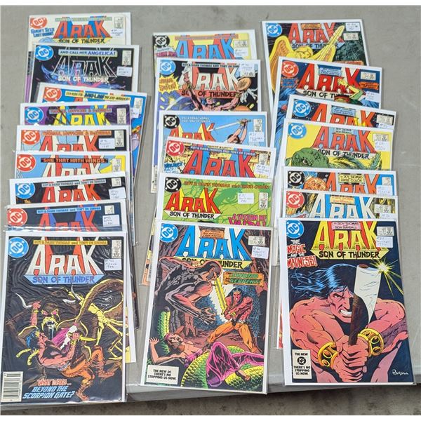 VTG DC Arak Son of Thunder #29-50 Consecutive Run - 22 Comics, Final Issue #50