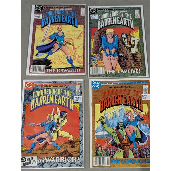 VTG 1985 DC Conqueror of the Barren Earth #1-4 Complete Mini-Series - Cohn & Randall