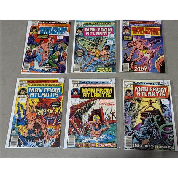 VTG 1978 Marvel Man from Atlantis #2-7 Consecutive Run