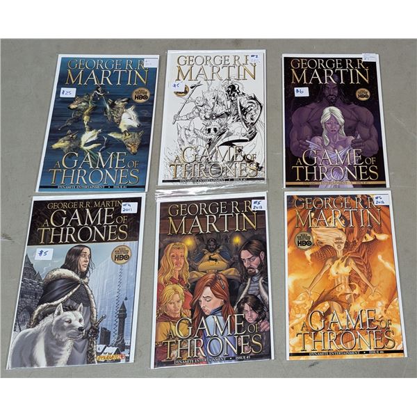 Dynamite Game of Thrones #1-6 Consecutive Comic Run - George R.R. Martin