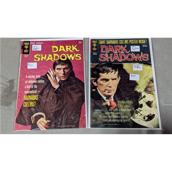 VTG 1969 Gold Key Dark Shadows #2-3 Comic Lot - Barnabas Collins