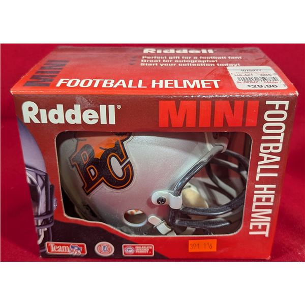 VTG Riddell BC Lions CFL Mini Football Helmet - Sealed