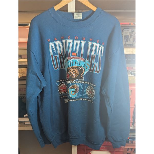 VTG 1990s Vancouver Grizzlies NBA Graphic Sweatshirt - Size XL