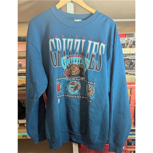 VTG 1990s Vancouver Grizzlies NBA Graphic Sweatshirt - Size XL