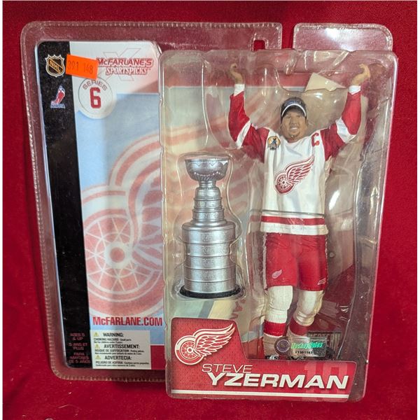 McFarlane NHL Series 6 Steve Yzerman Red Wings Stanley Cup Figure - Sealed