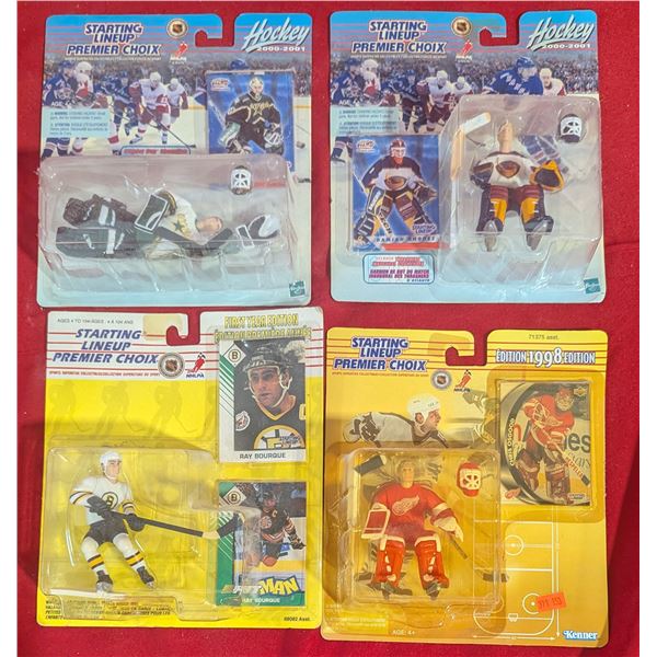 VTG Starting Lineup NHL Figures Lot of 4 - Ray Bourque, Belfour, Osgood & Rhodes - Sealed