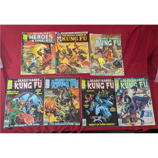 VTG Marvel Deadly Hands of Kung Fu Magazine Lot - Bruce Lee, #29 Iron Fist vs Shang-Chi & More