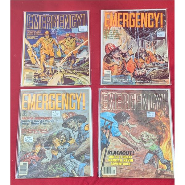 VTG 1976-77 Charlton Emergency! #1-4 Complete Magazine Run