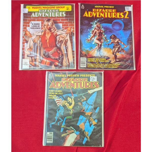 VTG Marvel Bizarre Adventures Magazine Lot - #20, #21 & #23