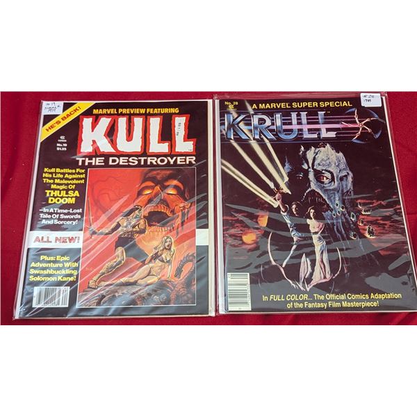 VTG Marvel Preview #19 Kull the Destroyer & Marvel Super Special #28 Krull