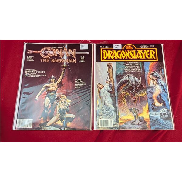 VTG Marvel Super Special #20 Dragonslayer & #21 Conan the Barbarian Magazine Lot