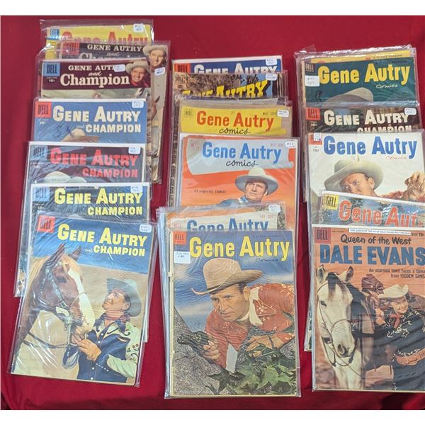 VTG Dell Gene Autry & Champion Western Comic Lot - Dale Evans & More