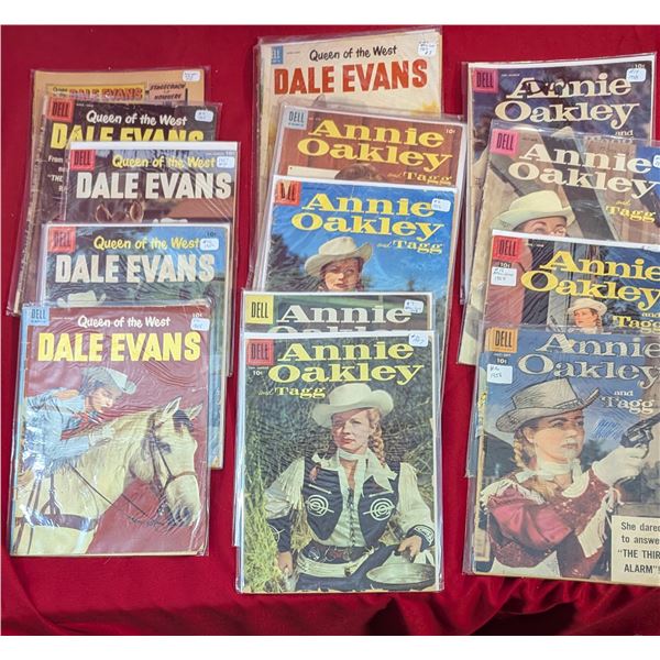 VTG Dell Western Comic Lot - Dale Evans, Annie Oakley & Tagg