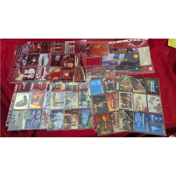 VTG Battlestar Galactica Deluxe Trading Cards Complete 72-Card Base Set w/ Box & Extras