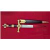 Image 3 : Black & Gold Decorative Dagger / Short Sword w/ Star Pommel