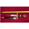 Image 4 : Black & Gold Decorative Dagger / Short Sword w/ Star Pommel