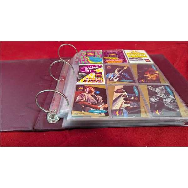 VTG 1991 Pro Set Super Stars MusiCards Binder w/ Packs - Jimi Hendrix & More