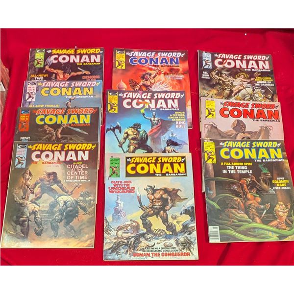 VTG Marvel Savage Sword of Conan Magazine Lot - #3, #7, #11, #13 & More