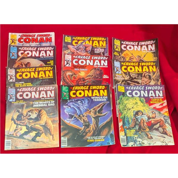 VTG Marvel Savage Sword of Conan #24-33 Run - Red Sonja #29
