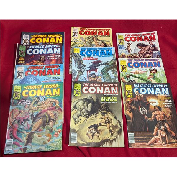 VTG Marvel Savage Sword of Conan #34-43 Consecutive Magazine Run