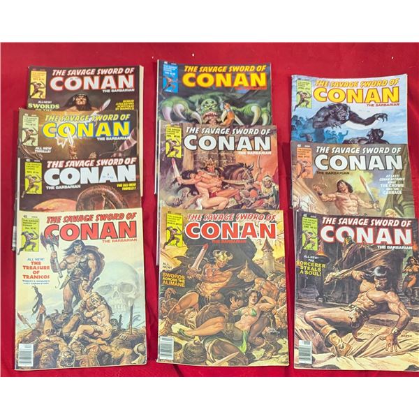 VTG Marvel Savage Sword of Conan #44-53 Consecutive Magazine Run