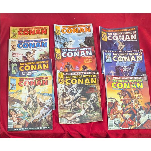 VTG Marvel Savage Sword of Conan #54-63 Consecutive Magazine Run