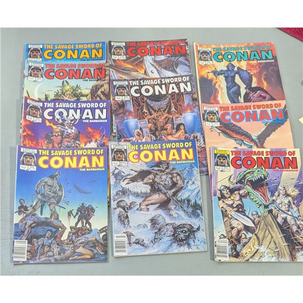 VTG Marvel Savage Sword of Conan #107-119 Consecutive Magazine Run - Missing #111 & #114