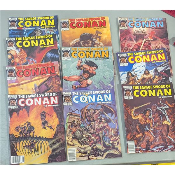VTG Marvel Savage Sword of Conan #120-137 Consecutive Magazine Run - Missing #125 & #127