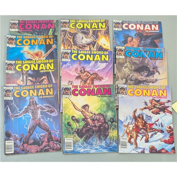 VTG Marvel Savage Sword of Conan #132-141 Consecutive Magazine Run