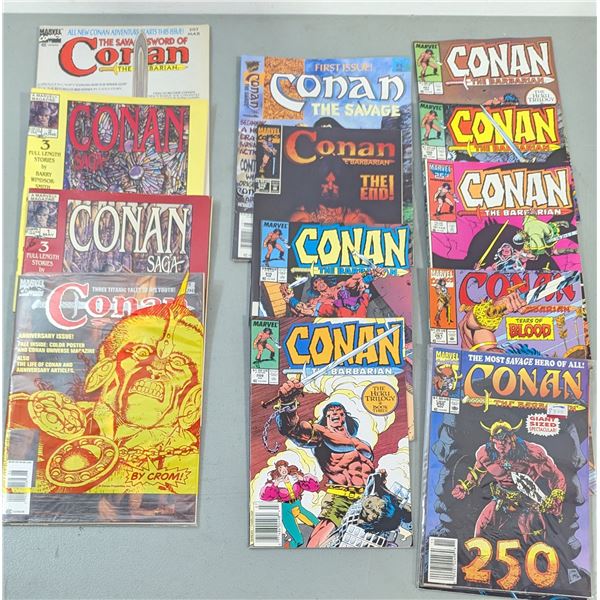 VTG Marvel Conan Comic Lot - Conan the Barbarian #275 Final Issue, Conan the Savage #1 & More