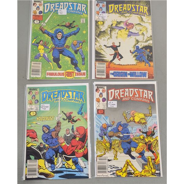 VTG Marvel Dreadstar and Company #1-4 Consecutive COmic Run