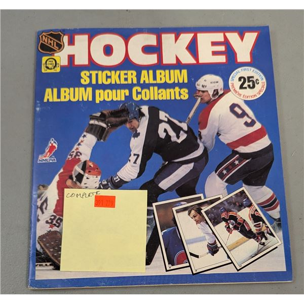 VTG 1981-82 O-Pee-Chee NHL Hockey Sticker Album Complete 269-Sticker Set