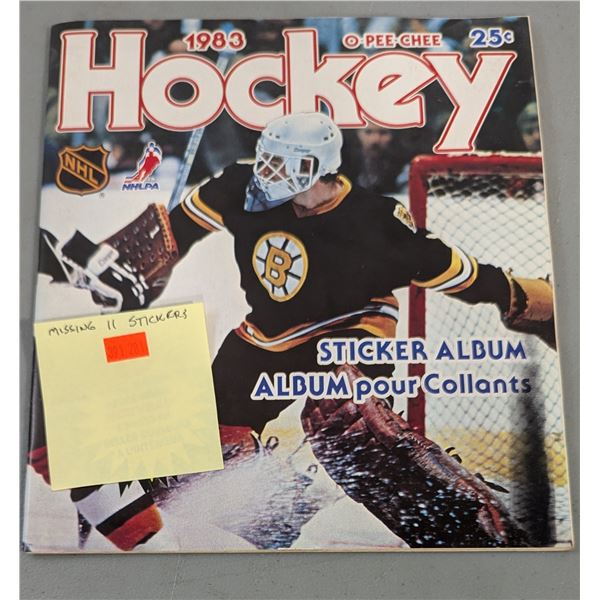 VTG 1983-84 O-Pee-Chee NHL Hockey Sticker Album - 11 Stickers Missing