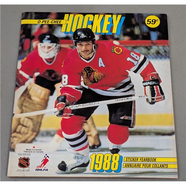 VTG 1988-89 O-Pee-Chee NHL Hockey Sticker Album - Incomplete