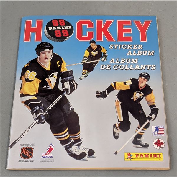 VTG 1988-89 Panini NHL Hockey Sticker Album - Incomplete