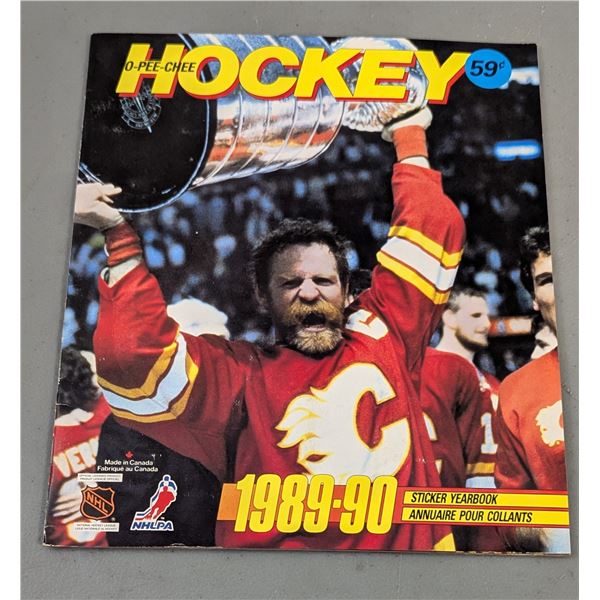 VTG 1989-90 O-Pee-Chee NHL Hockey Sticker Album - Incomplete