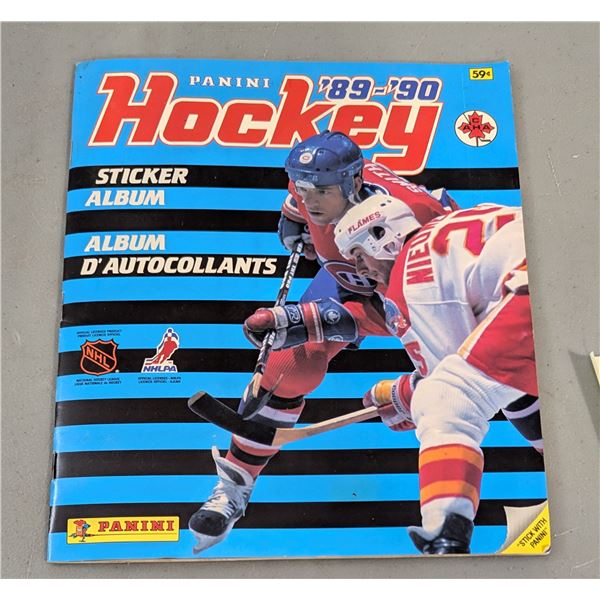 VTG 1989-90 Panini NHL Hockey Sticker Album - Incomplete