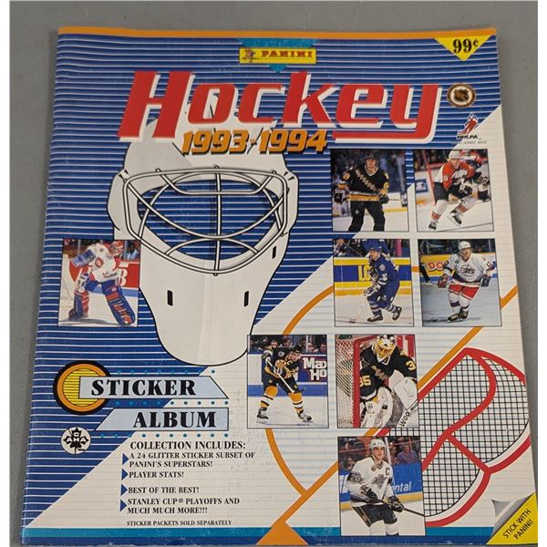 VTG 1993-94 Panini NHL Hockey Sticker Album - Incomplete