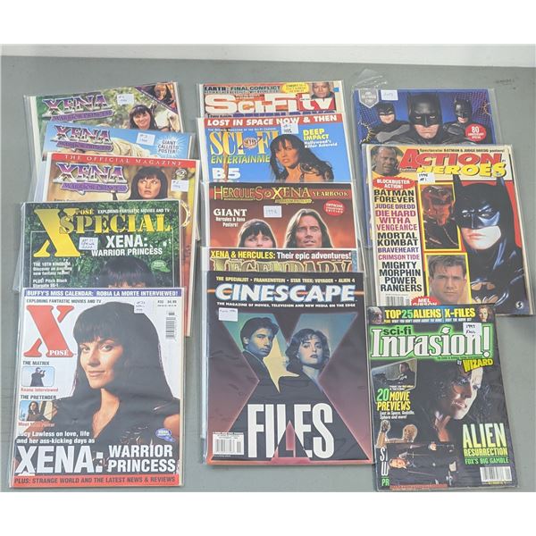 VTG Sci-Fi Magazine Lot - Xena, X-Files, Batman, Hercules & More