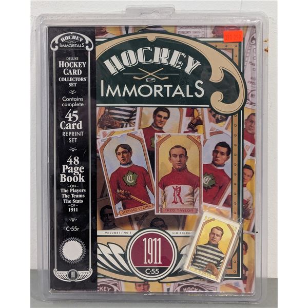 1991 Hockey Immortals 1911 C55 45-Card Reprint Set w/ Book - Sealed