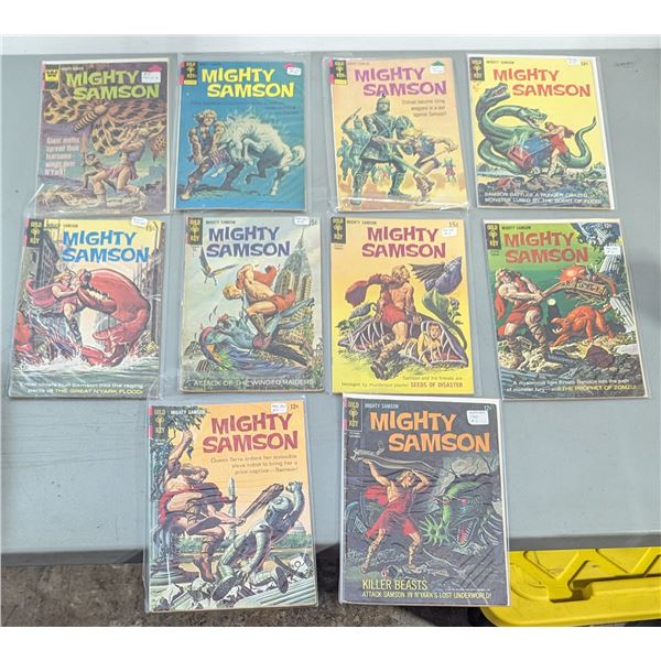 VTG Gold Key Mighty Samson Comic Lot #7, #9, #17 & More