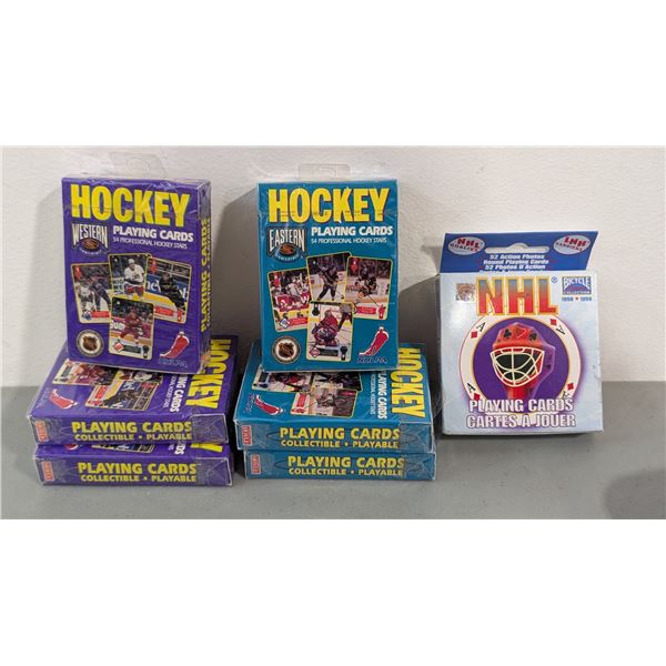 VTG 1998-99 NHL Hockey Playing Card Lot - Eastern, Western & Bicycle