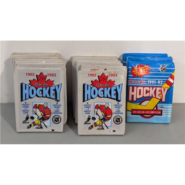 VTG 1991-93 O-Pee-Chee Hockey Card Pack Lot - Factory Sealed w/ Wrapper Wear