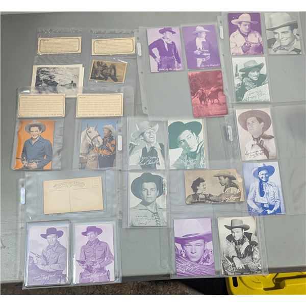 VTG Western Cowboy Star Photo & Postcard Lot - Roy Rogers, Dale Evans & More